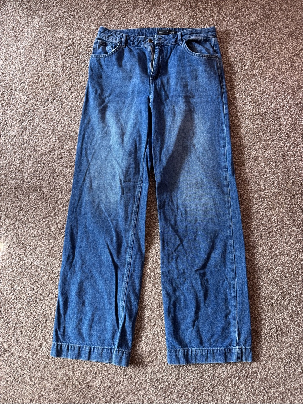 long tall sally Wide Leg Denim Jeans - Blue Size 12